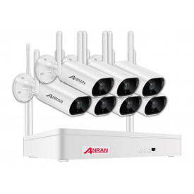 Комплект Wi-Fi видеонаблюдения Anran 3 Мп на 7 камер беспроводной