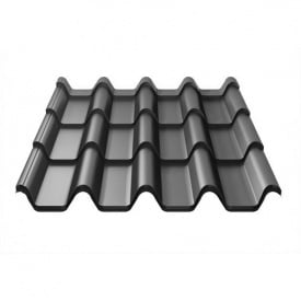 Металлочерепица Ruukki Armorium Crown BT 0,50 мм RR-2h3 (Серый графит)