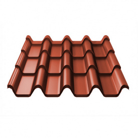 Металочерепиця Ruukki Armorium Rough matt 0,50 мм RR-29 (Червоний)