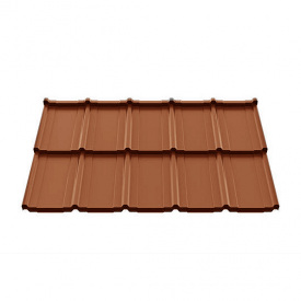 Металочерепиця Ruukki Frigge Rough Matt 0,50 мм RR-750 (Цегляно-червоний)