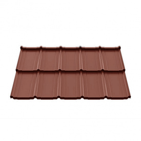 Металочерепиця Ruukki Frigge Rough Matt 0,50 мм RR-887 (Каштан)