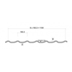 Металочерепиця Ruukki Monterrey Polyester 0,50 мм RR-798 (Червоне вино) Вишневе
