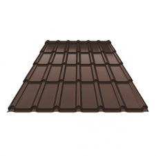 Фото - Металлочерепица Ruukki Decorrey Polyester 0,45мм RR-32 (Лесной орех) Металлочерепица Ruukki Decorrey Polyester 0,45мм RR-32 (Лесной орех)