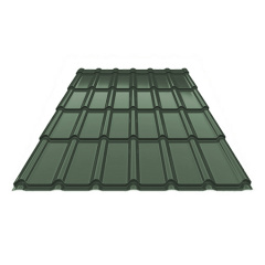 Металлочерепица Ruukki RanTech DG4345 Polyester matt 0,45мм RAL-6020 (Темно-зеленый) Черновцы