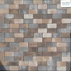 Тротуарная плитка “Кирпич” серый, 30мм, 200х100мм Ровно
