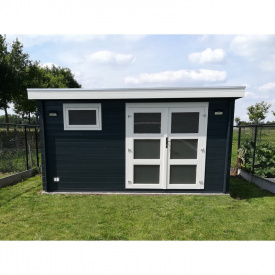 Современный сарай, хозблок для дачи из дерева 3.3х4,2 м. от производителя Modern barn - 18