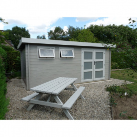 Современный сарай, хозблок для дачи из дерева 8.2х3,3 м. от производителя Modern barn - 37