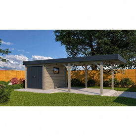 Сучасний сарай, господарський блок для дачі з дерева 7.9х3,3 м. від виробника Modern barn - 39