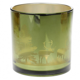 Подсвечник Таинственный лес 15х15 см зеленый Bona DP43173