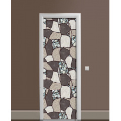Наклейка на двері Zatarga «Піщана мозаїка» 650х2000 мм вінілова 3Д наклейка декор самоклеюча Київ