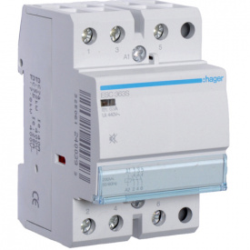 Бесшумный контактор Hager ESC363S 63A 3НЗ 230B
