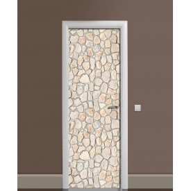 Наклейка на дверь Zatarga «Старая кладка» 650х2000 мм виниловая 3Д наклейка декор самоклеящаяся