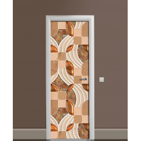 Наклейка на дверь Zatarga «Янтарное зерно» 650х2000 мм виниловая 3Д наклейка декор самоклеящаяся