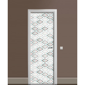 Наклейка на двері Zatarga «Сіро-рожева бірюза» 650х2000 мм вінілова 3Д наклейка декор самоклеюча