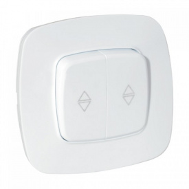 Выключатель проходной 2-клавишный белый ELA