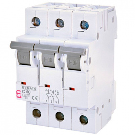 Автоматичний вимикач ETI ETIMAT 6 3 P 50A Тип C (2145521)