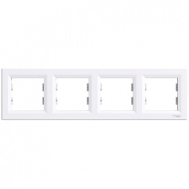 Рамка Schneider Asfora 4-местная горизонтальная Белая (EPH5800421)