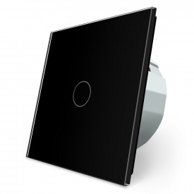 Сенсорний вимикач Livolo чорний скло (VL-C701-12)