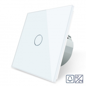 Сенсорная кнопка Livolo 12/24V белый стекло (VL-C701CH-11)