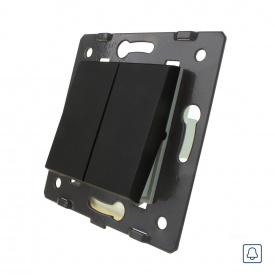 Механизм двух-клавишная механическая кнопка Livolo черный (VL-C7K2H-12)