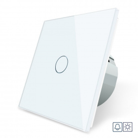 Сенсорная кнопка Livolo Сухой контакт 1 канал белый стекло (VL-C701IH-11)