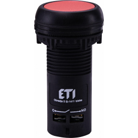 Моноблочная утопленная кнопка ETI 004771470 ECF-11-R (1NO+1NC красная)