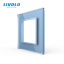 Рамка розетки Livolo 1 пост голубой стекло (VL-C7-SR-19) Николаев