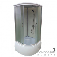 Душевой бокс Atlantis AKL 1325P(XL) ECO профиль хром, задние стенки белые, двери матовые (фабрик)