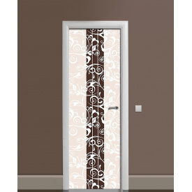 Наклейка на дверь Zatarga «Шоколадный акцент» 650х2000 мм виниловая 3Д наклейка декор самоклеящаяся