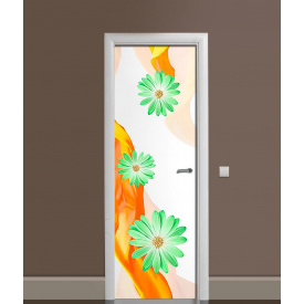 Наклейка на двері Zatarga "Зелені Квіти" 650х2000 мм