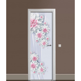 Наклейка на дверь Zatarga "Розовые Георгины" 650х2000 мм