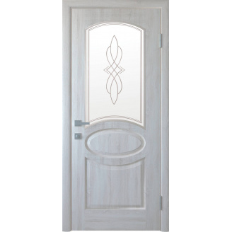 Міжкімнатні двері Овал зі склом Новий Стиль 600х900x2000 мм