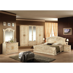 Спальня Мебель-Сервис Рома набор 6-ти дверный шкаф + кровать 160х200 см + комод + тумбочки в цвете клен-беж Кропивницький