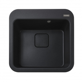 Гранитная мойка Globus Lux BARBORA Черный металлик 510х510мм-А0001