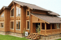 Строительство деревянного дома из оцилиндрованного бревна