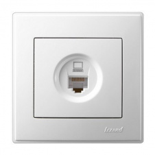 Фото - Комп'ютерна розетка Lezard LESYA RJ45 5 категорія Біла (705-0202-139) Комп'ютерна розетка Lezard LESYA RJ45 5 категорія Біла (705-0202-139)