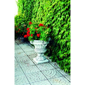 Вазон садовый для цветов Византия бетонный Гранит серый
