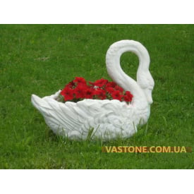 Вазон садовый уличный бетонный Лебедь Базовый