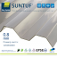 Профільований полікарбонат SUNTUF Greca76 прозорий 1260x2000x0.8 мм Ізраїль Київ