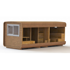 Мобильная квадро баня бочка под ключ 6,0х2,4 м Тернополь