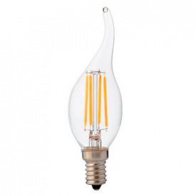 Лампа светодиодная Filament Flame-6 C37 Е14 6W 220V 4200K 001-014-0006 Horoz