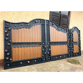 Ворота ковані з профнастилом Б0045 Legran