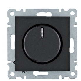 Поворотный светорегулятор Hager WL4013 Lumina 60-600Вт (черный)