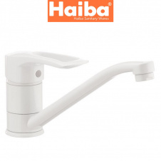 Змішувач для кухні ялинка на шпильці 25см HAIBA HANSBERG WHITE Chr-004