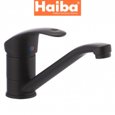 Смеситель для кухни елка на шпильке 25 см HAIBA MARS BLACK Chr-004