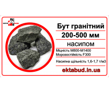 Камінь бутовий гранітний бут 200х500 фракції 200-500 навалом 200*500