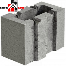 Блок строительный керамзитобетонный шлакоблок стеновой 133х250х188 мм