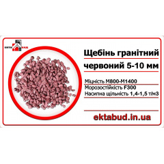 Щебень гранитный красный 5х10 фракции 5-10 навалом 5*10 Буча