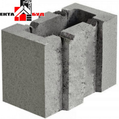 Блок будівельний керамзитобетонний шлакоблок стіновий 133х250х188 мм Кропивницький