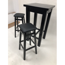 Стіл барний, масив бука, у чорному кольорі 115х60х60 см.